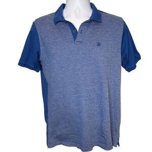 Dunhill London Mens Blue Textured Polo Shirt Size L Euro Prep Casual Fitted